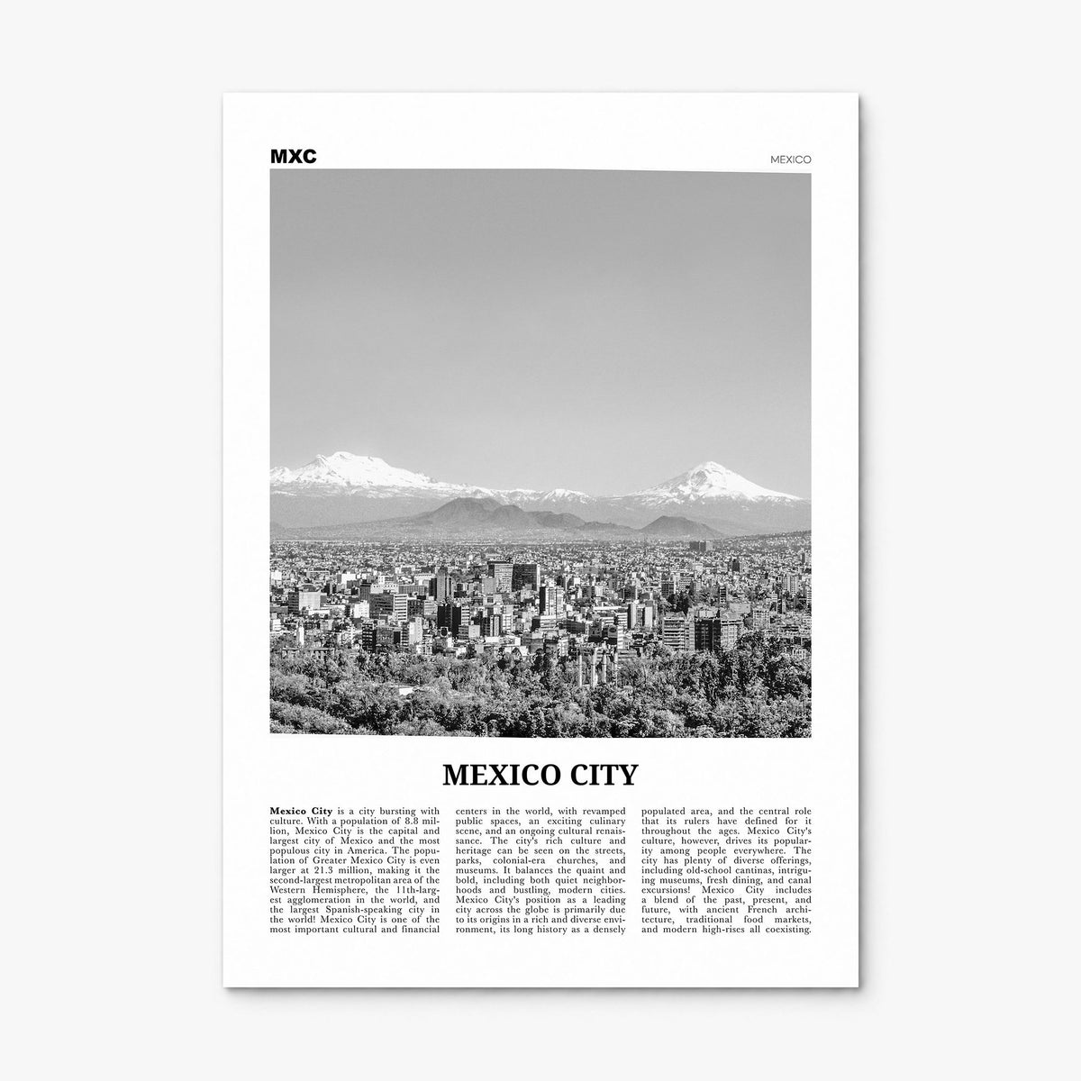 Mexico City Newspaper No 2 Poster, print only (unframed)