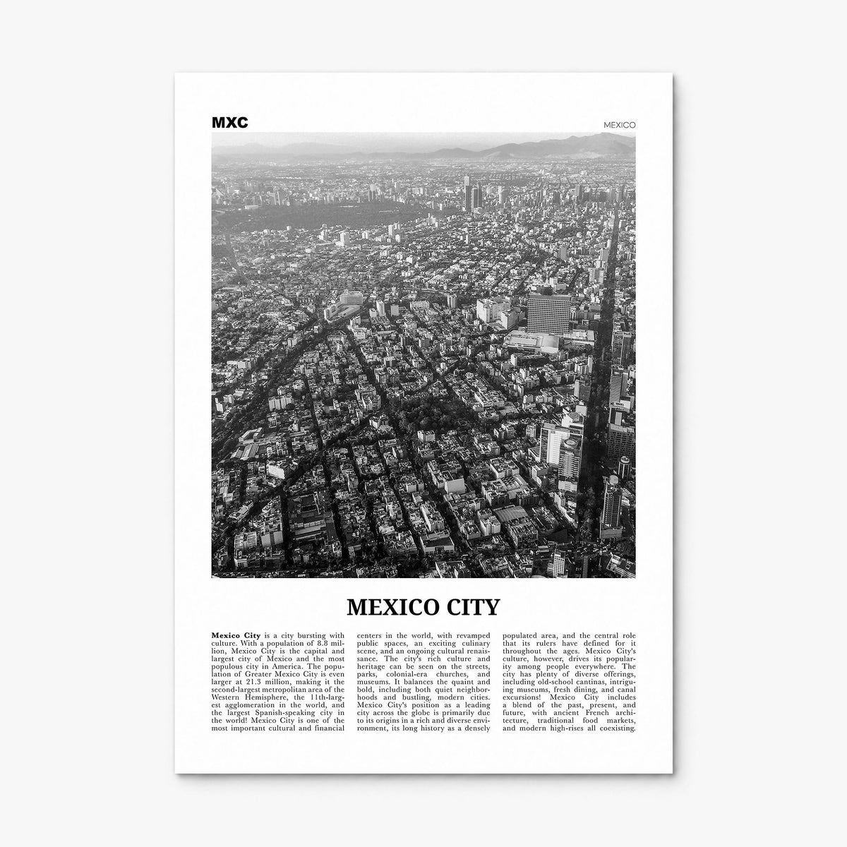 Mexico City Newspaper No 3 Poster, print only (unframed)