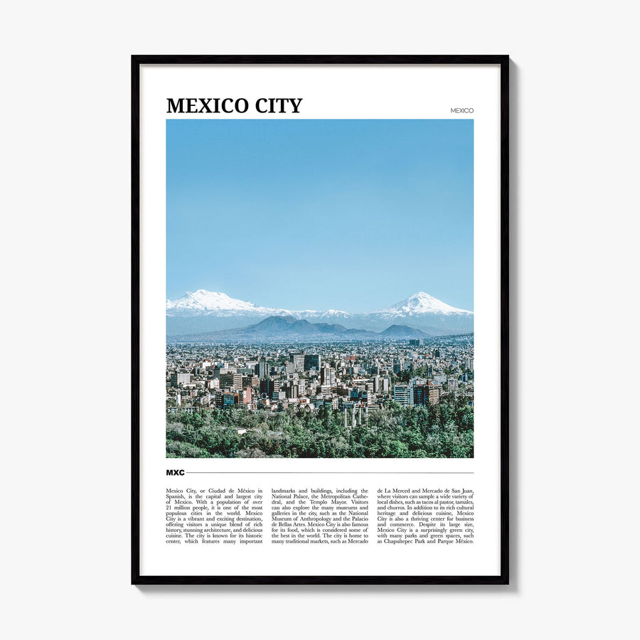 Mexico City Travel No 2 Poster, framed poster mockup