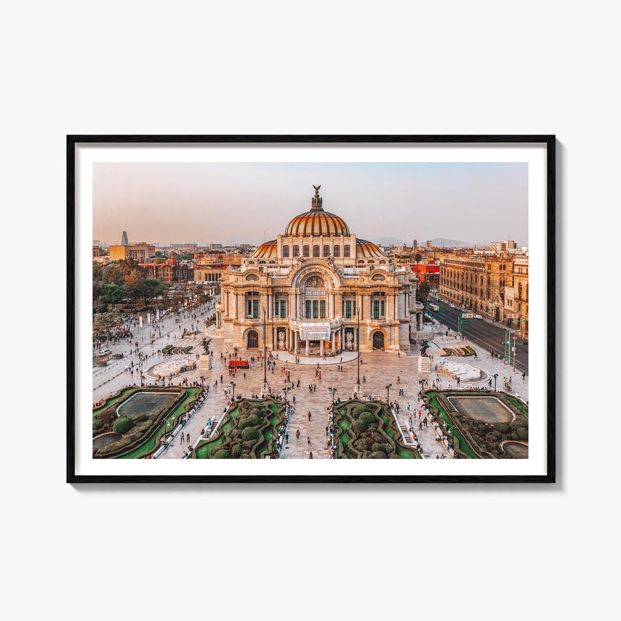 Mexico colorful photo poster of North America – horizontal wall art, unframed print shown in interior mockup