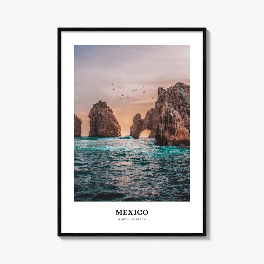 Mexico no. 1 colorful classic poster of North America – vertical wall art, unframed print shown in interior mockup