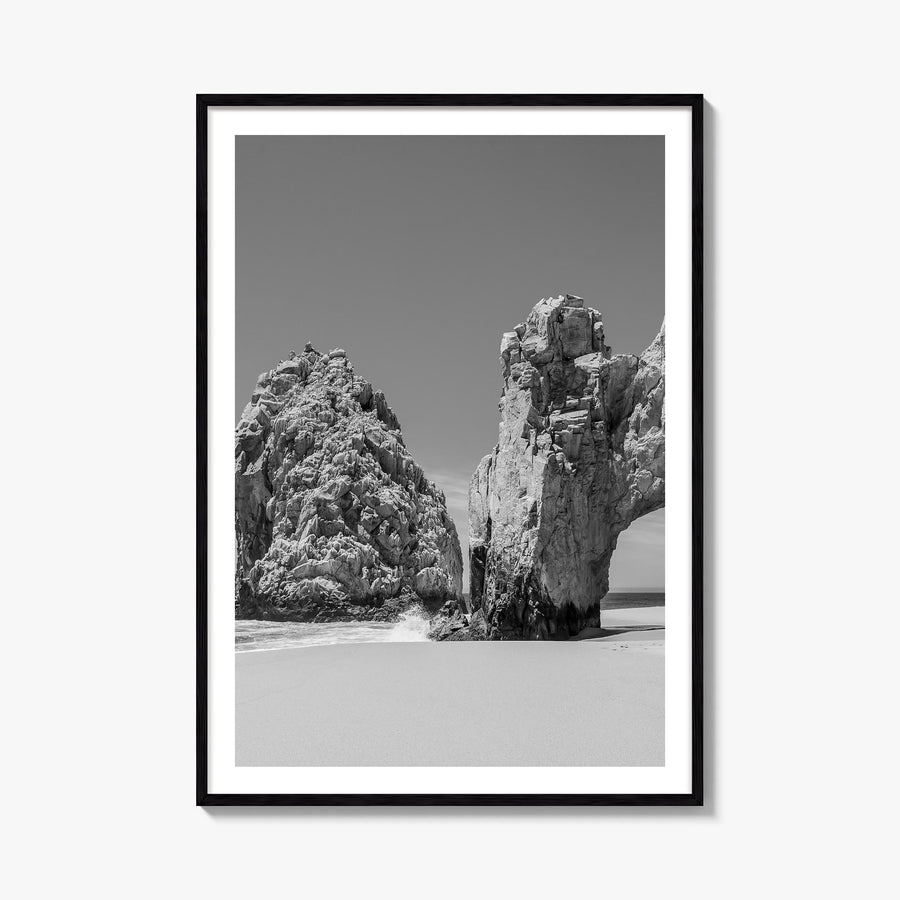 Mexico no. 2 black & white photo poster of North America – vertical wall art, unframed print shown in interior mockup