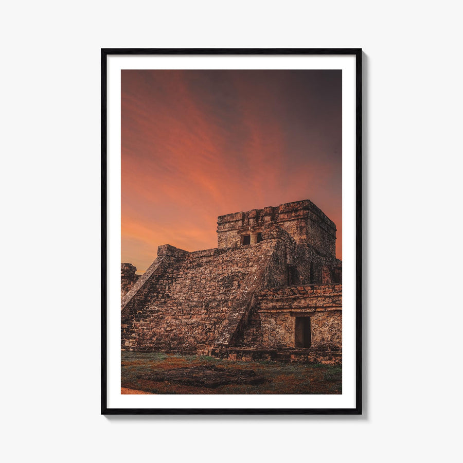 Mexico no. 2 colorful photo poster of North America – vertical wall art, unframed print shown in interior mockup