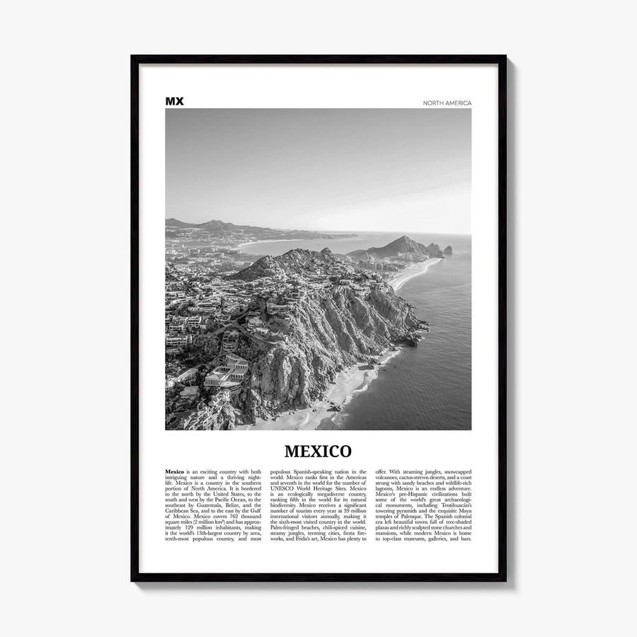 Mexico Newspaper No 2 Poster, framed poster mockup