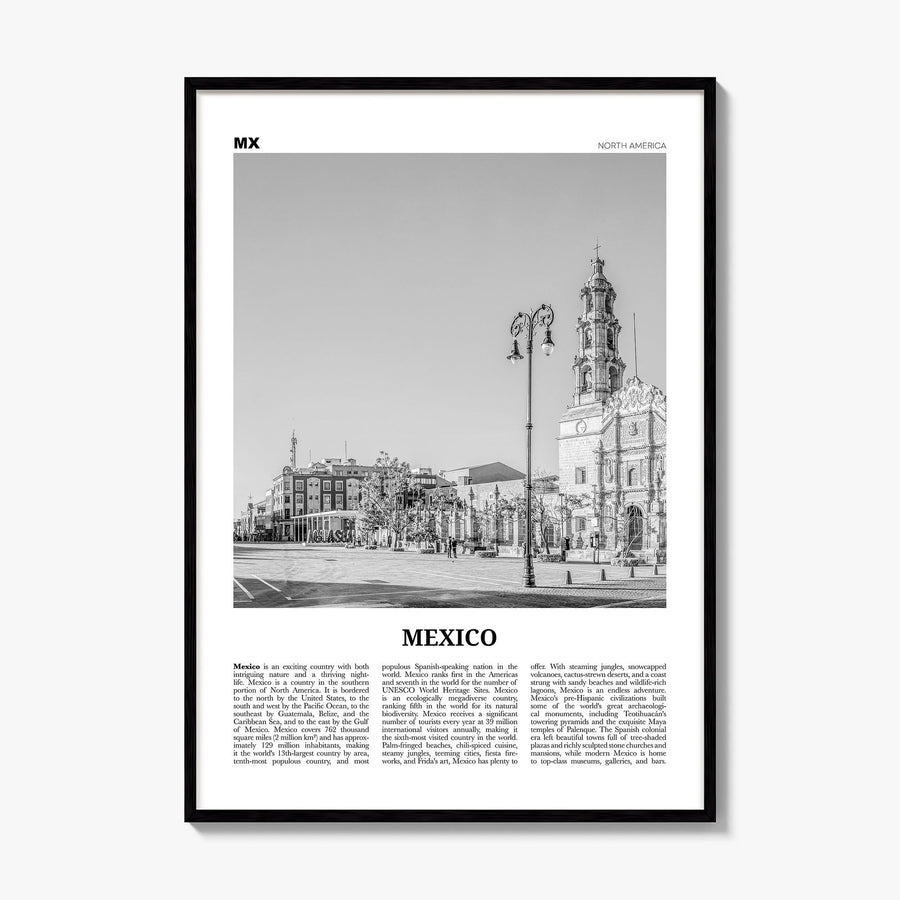 Mexico Newspaper No 4 Poster, framed poster mockup