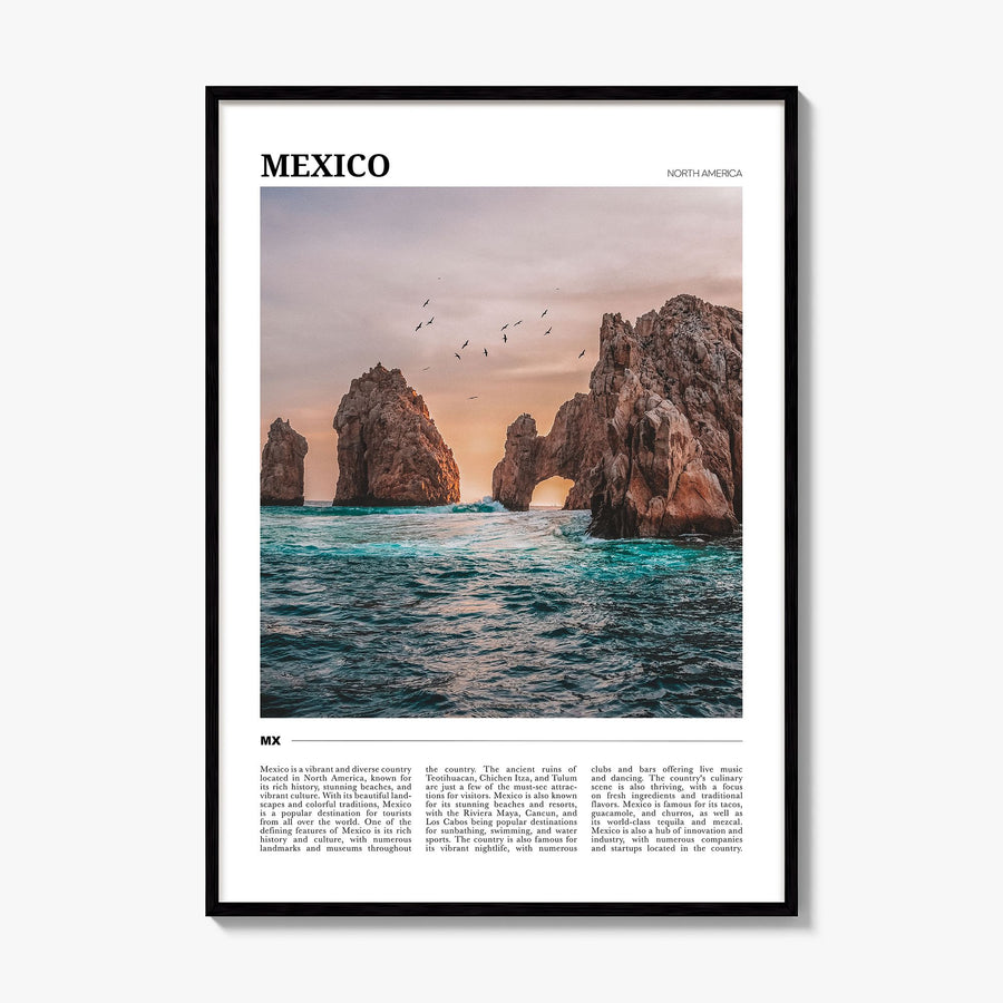 Mexico Travel No 1 Poster, framed poster mockup