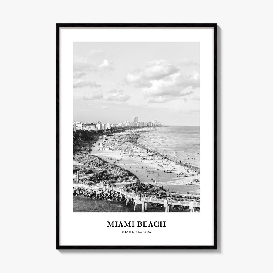 Miami Beach Classic Poster, framed poster mockup