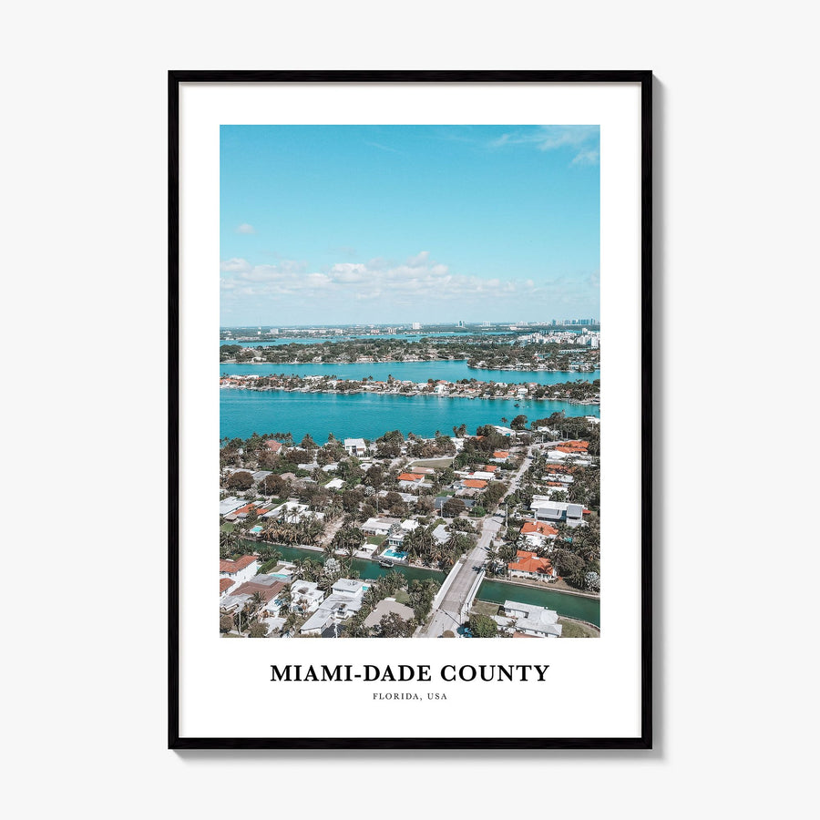 Miami-Dade County Classic Poster, framed poster mockup