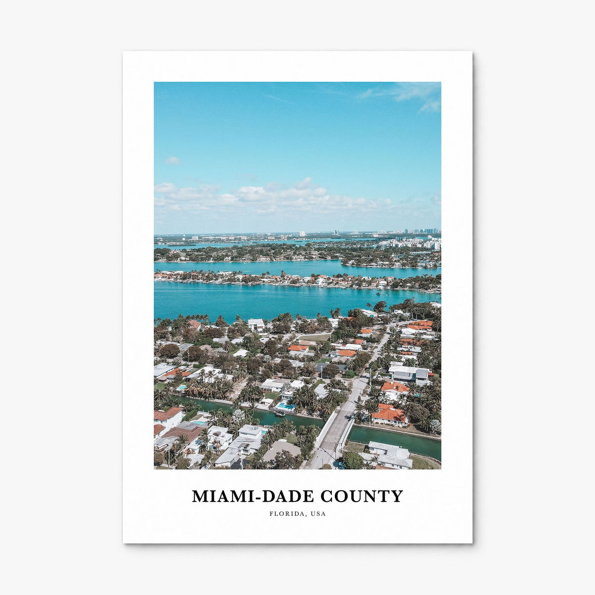 Miami-Dade County Classic Poster, print only (unframed)