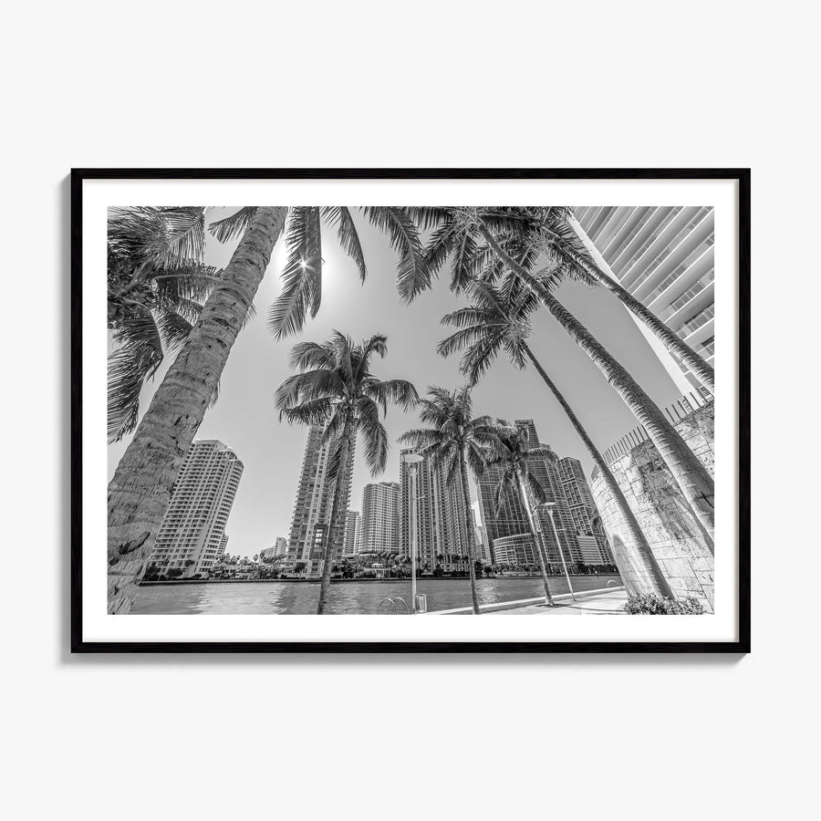 Miami Photo Poster, framed poster mockup, white border