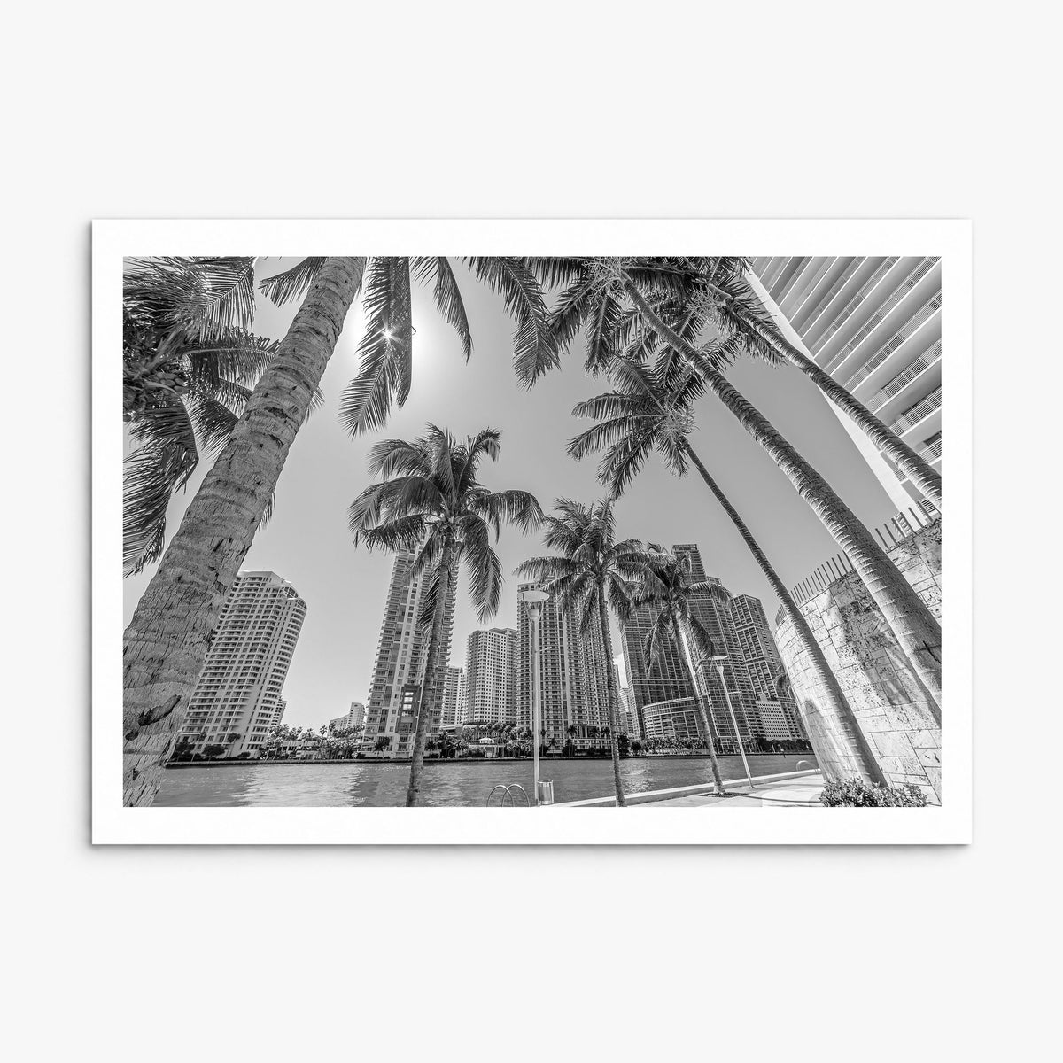 Miami Photo Poster, print only (unframed), white border