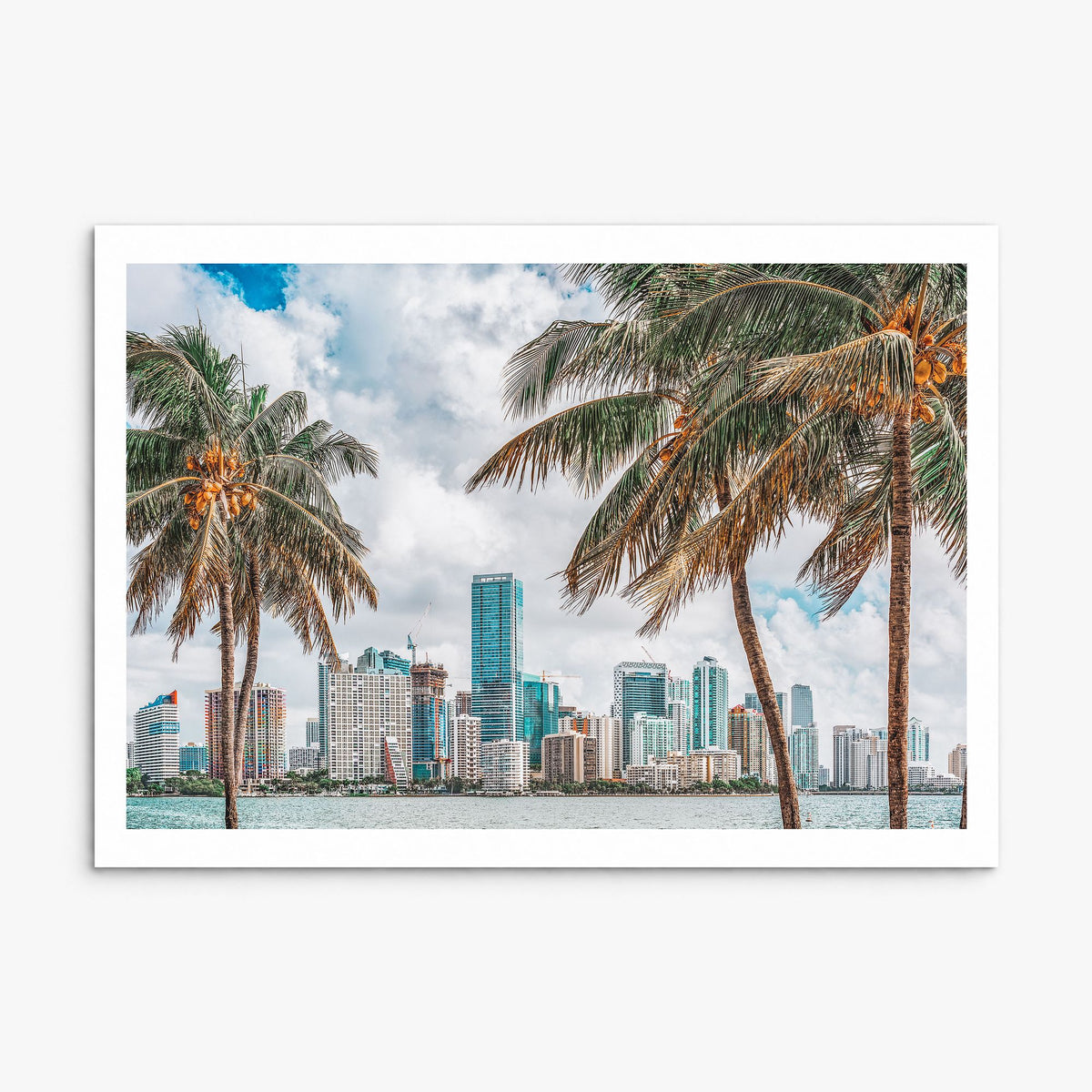 Miami Photo Poster, print only (unframed), white border