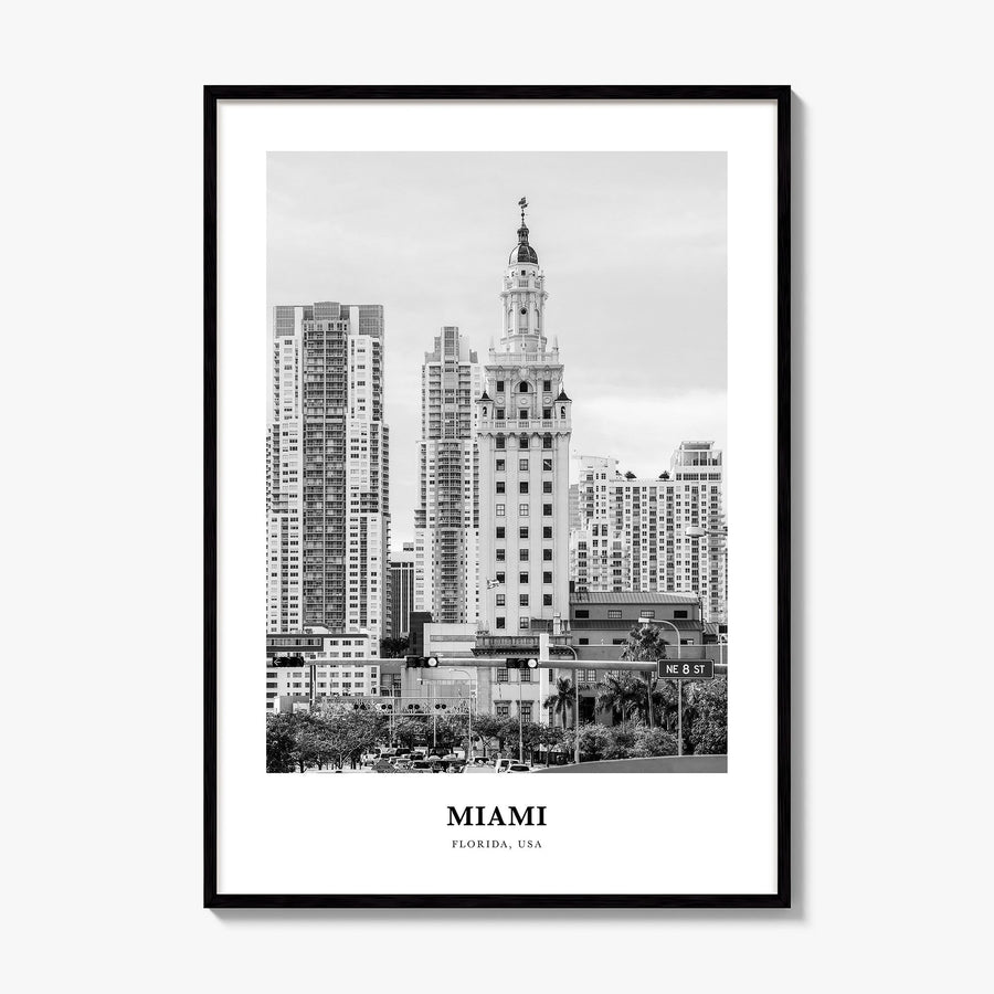 Miami Classic No 1 Poster, framed poster mockup