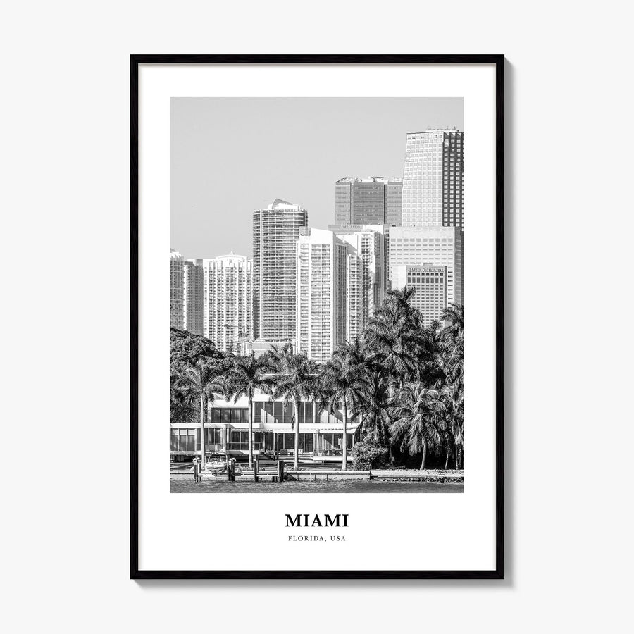 Miami Classic No 2 Poster, framed poster mockup