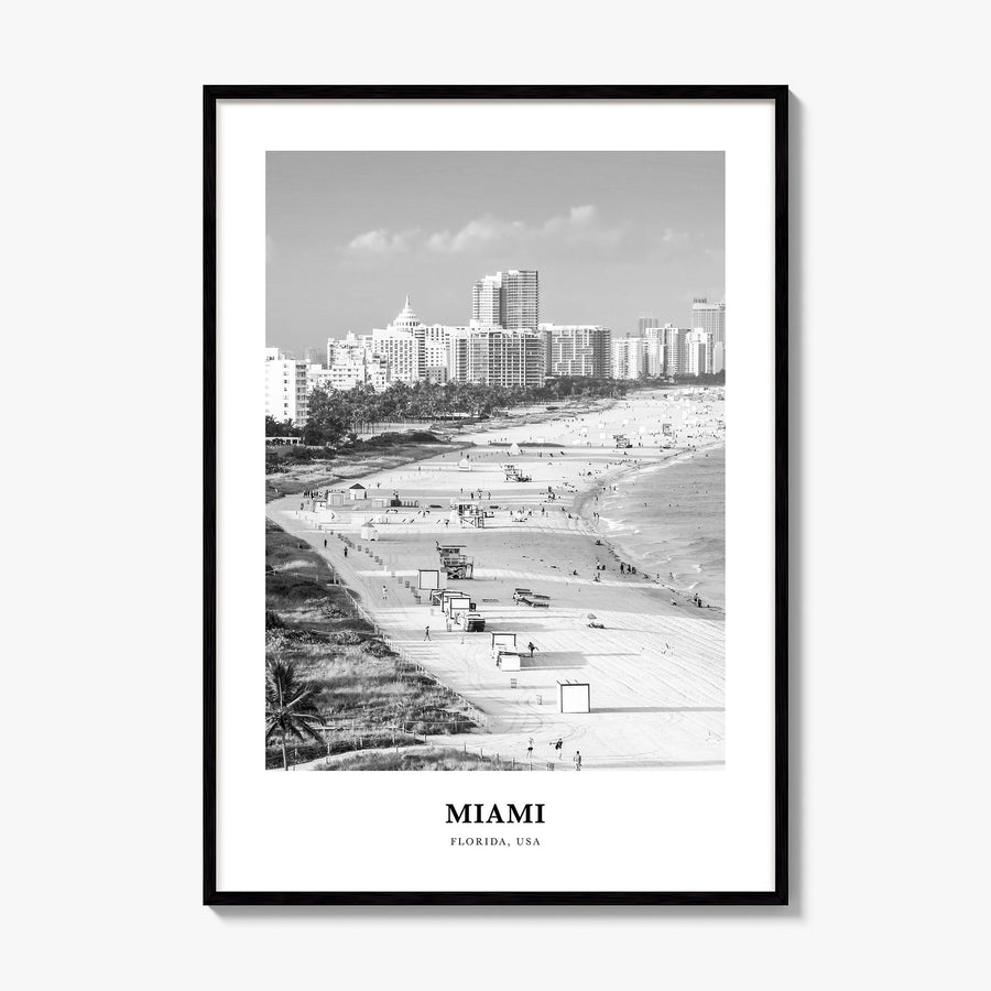 Miami Classic No 3 Poster, framed poster mockup