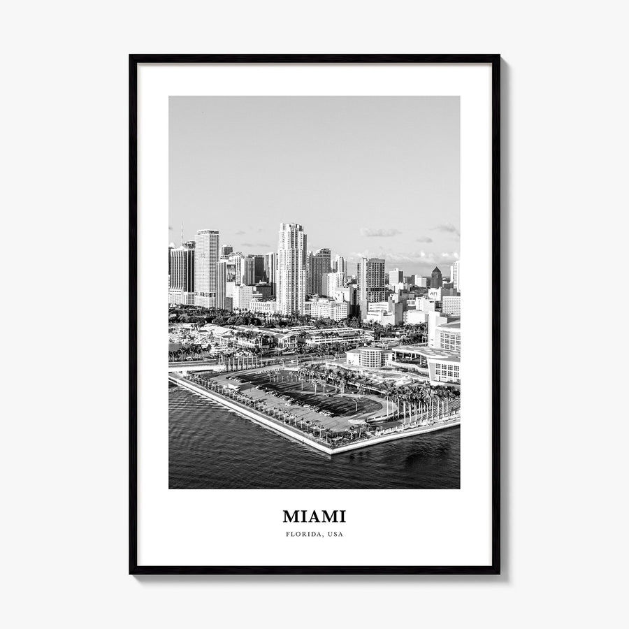 Miami Classic No 4 Poster, framed poster mockup