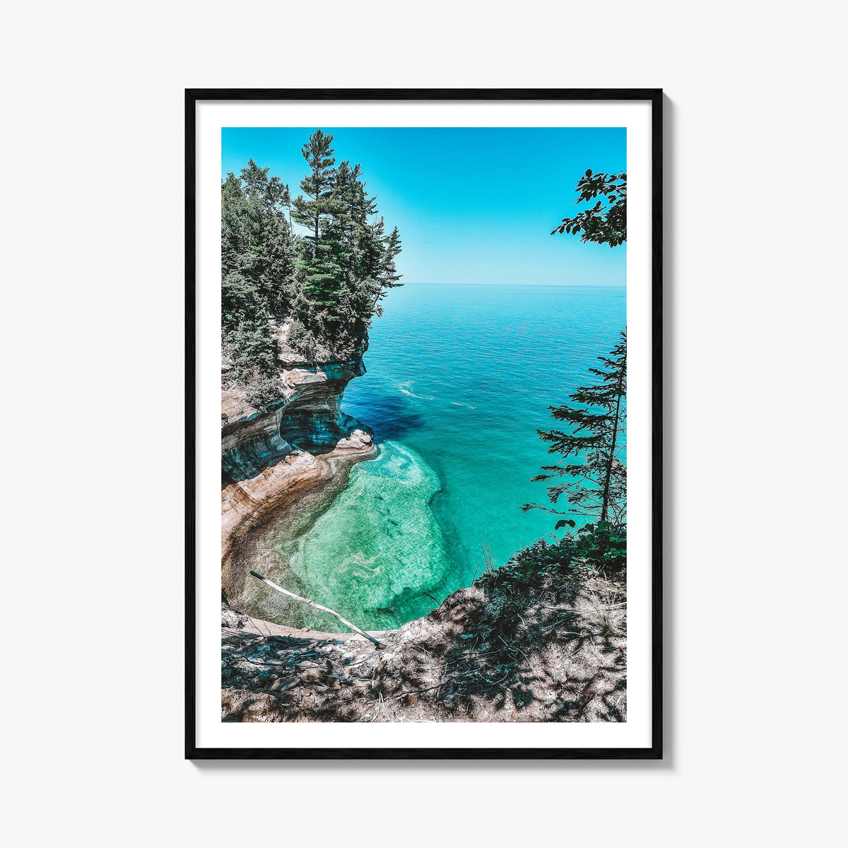 Michigan no. 2 colorful photo poster of United States – vertical wall art, unframed print shown in interior mockup