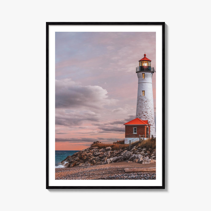 Michigan no. 3 colorful photo poster of United States – vertical wall art, unframed print shown in interior mockup