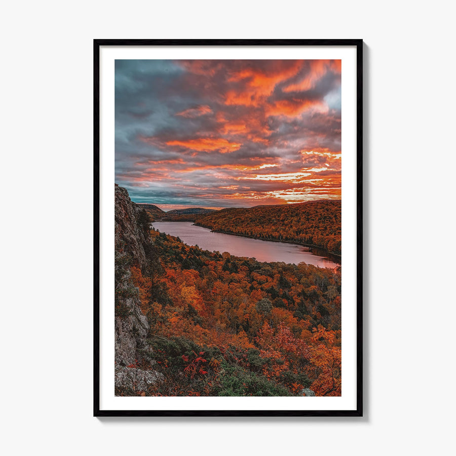 Michigan Photo No 1 Poster, framed poster mockup, white border