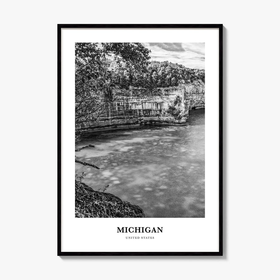 Michigan Classic No 3 Poster, framed poster mockup