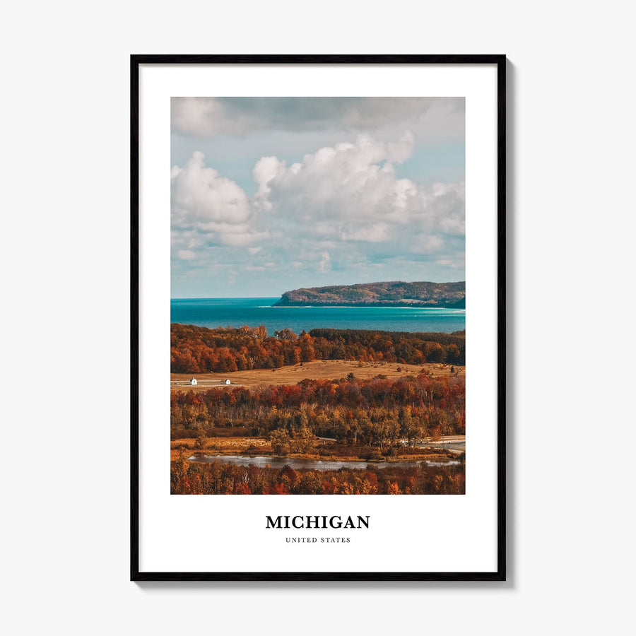 Michigan Classic No 2 Poster, framed poster mockup