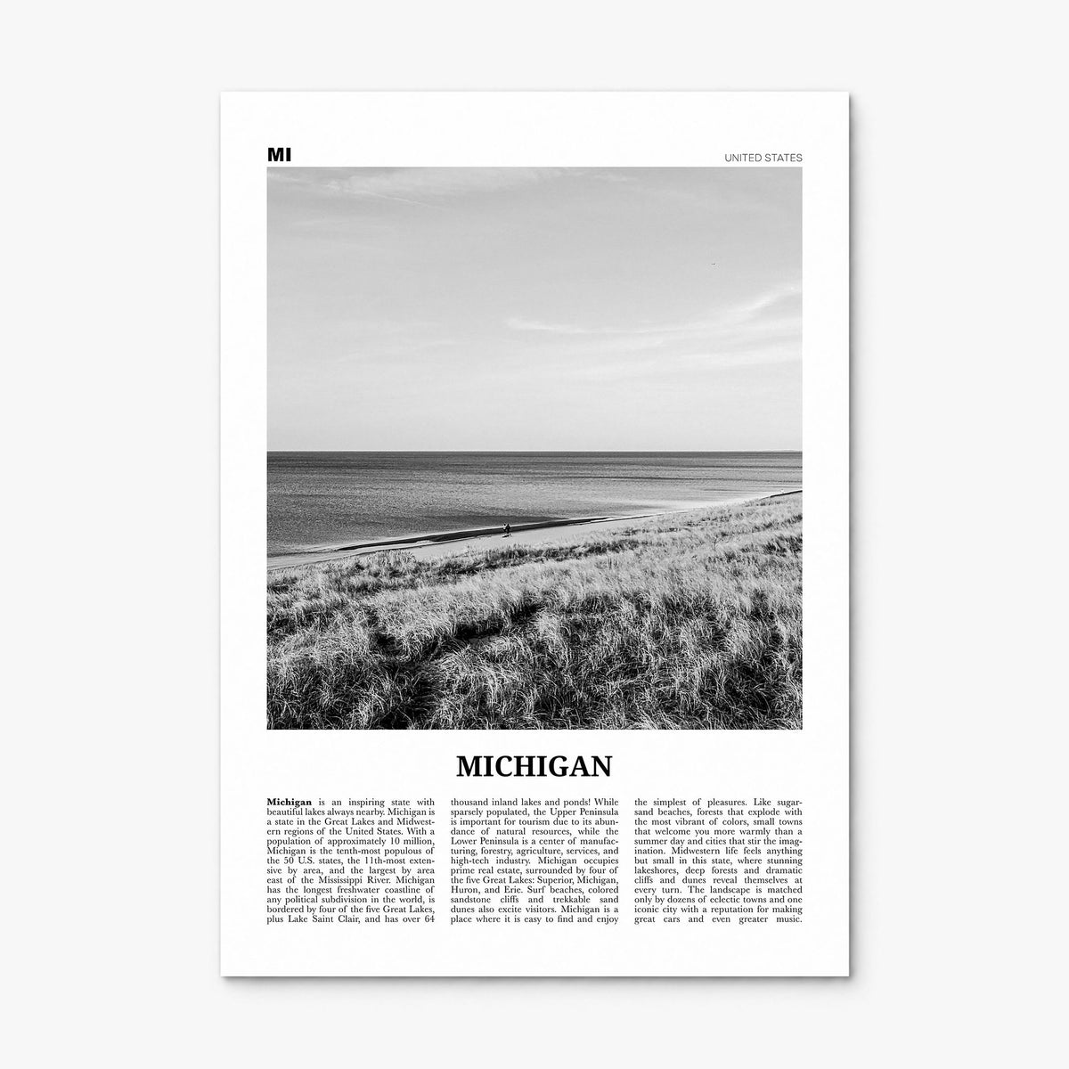Michigan Newspaper No 1 Poster, print only (unframed)