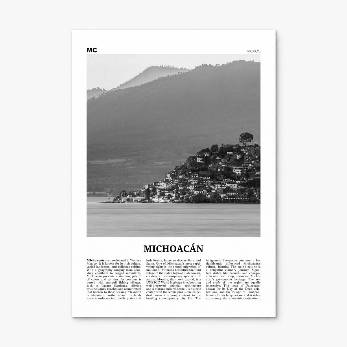 Michoacán Newspaper Poster, print only (unframed)