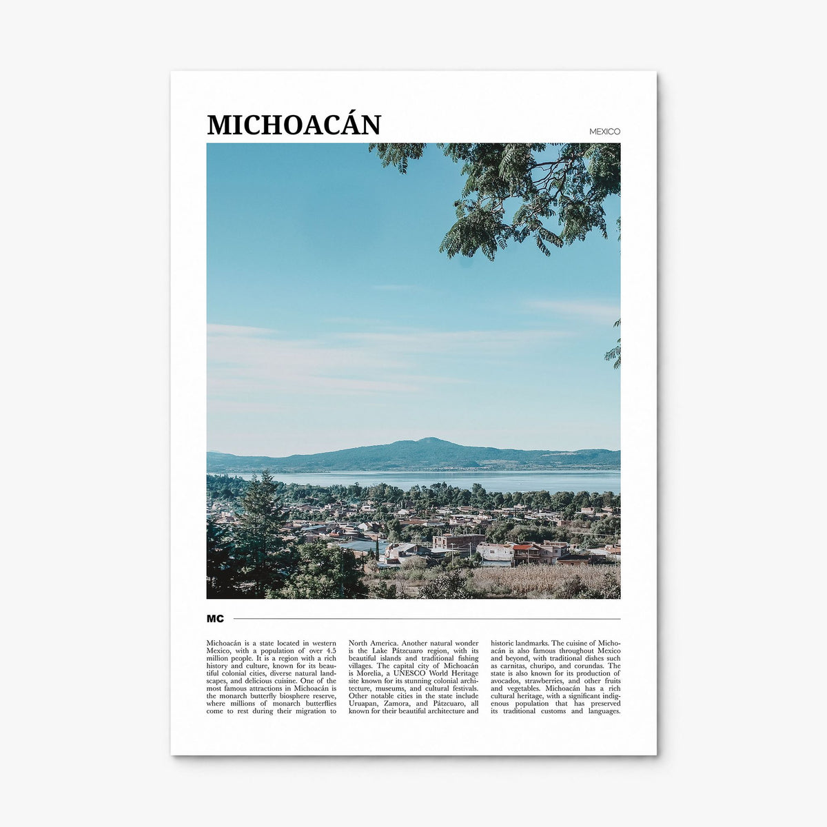Michoacán Travel No 2 Poster, print only (unframed)
