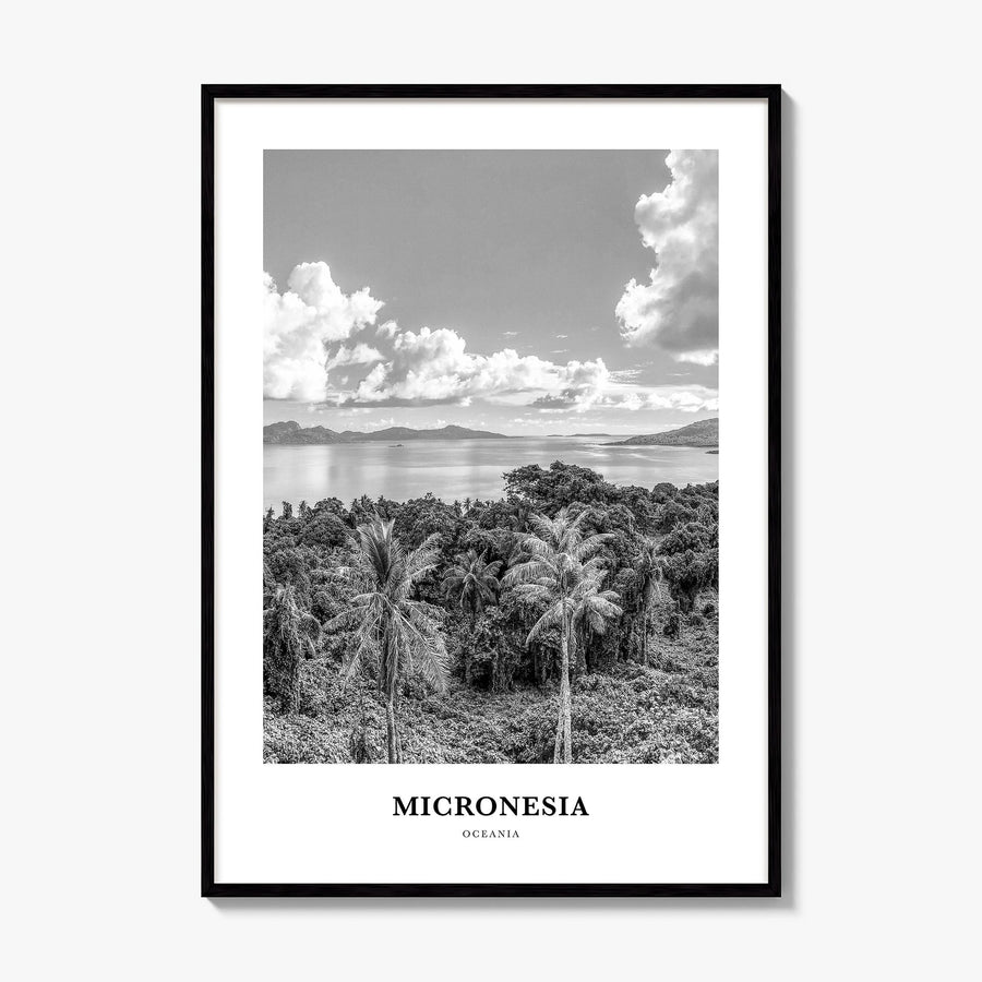 Micronesia Classic Poster, framed poster mockup
