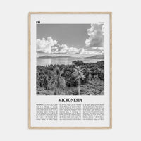 Micronesia Poster Natural Wood / 8x12 in Nbourhood Travel B&W Poster