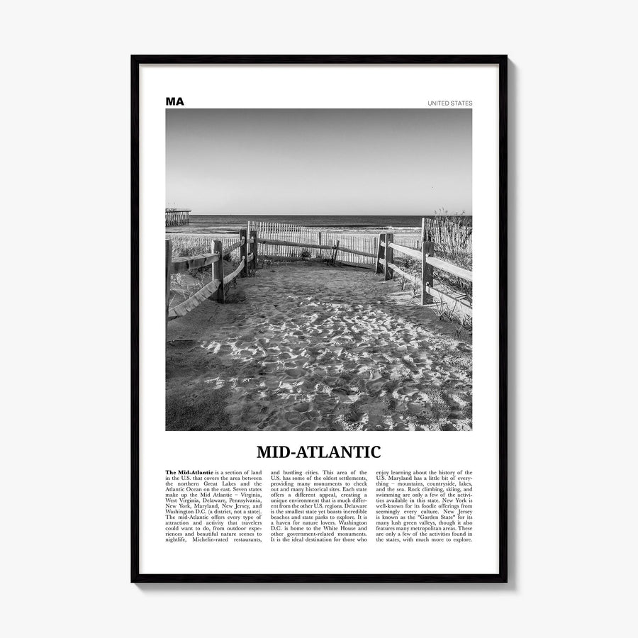 Mid-Atlantic Newspaper Poster, framed poster mockup