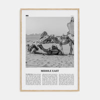 Middle East Poster Natural Wood / 8x12 in Nbourhood Travel B&W Poster