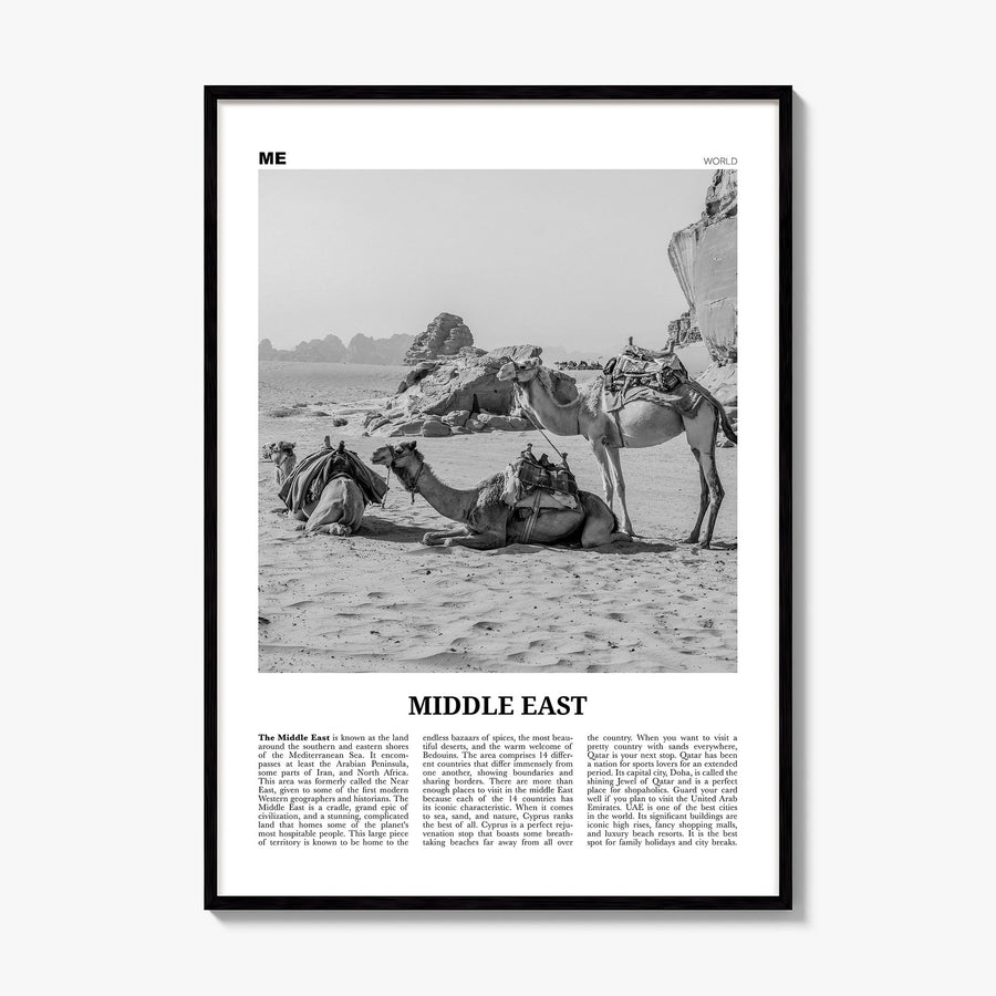 Middle East Newspaper Poster, framed poster mockup