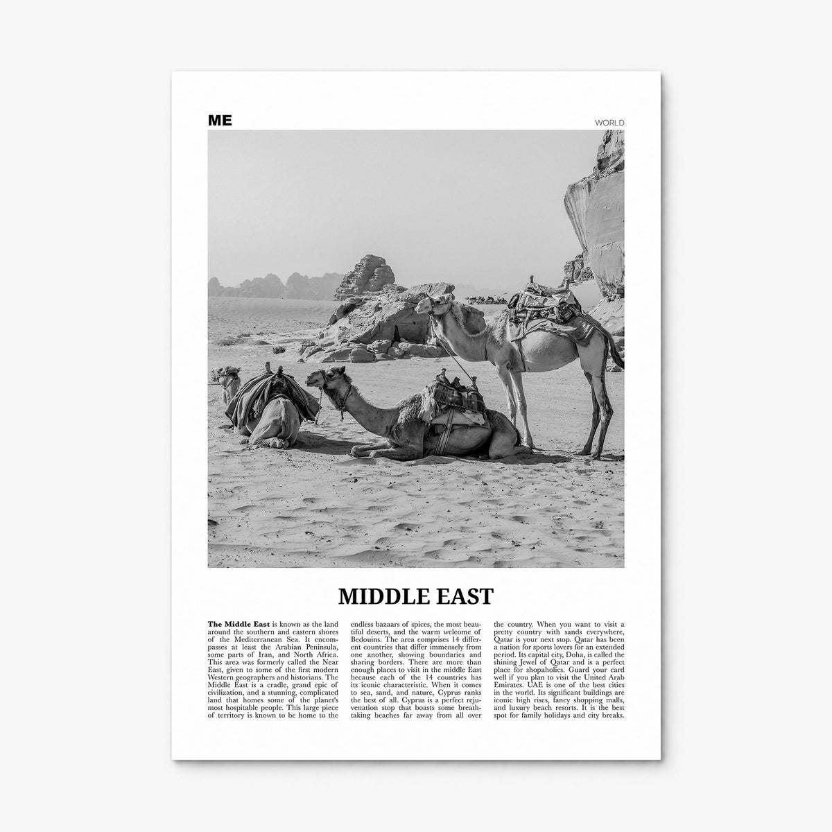 Middle East Newspaper Poster, print only (unframed)