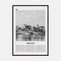 Midland Poster Black Wood / 8x12 in Nbourhood Travel B&W Poster