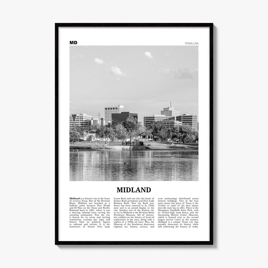 Midland Newspaper Poster, framed poster mockup