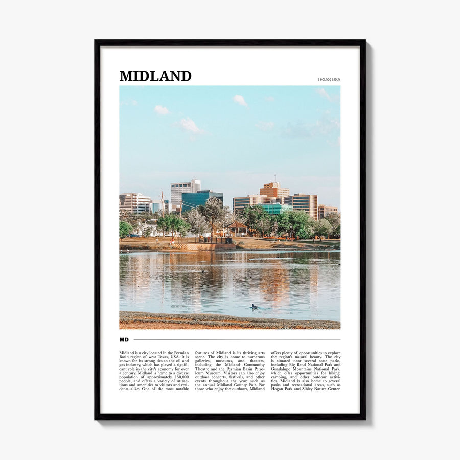 Midland Travel Poster, framed poster mockup