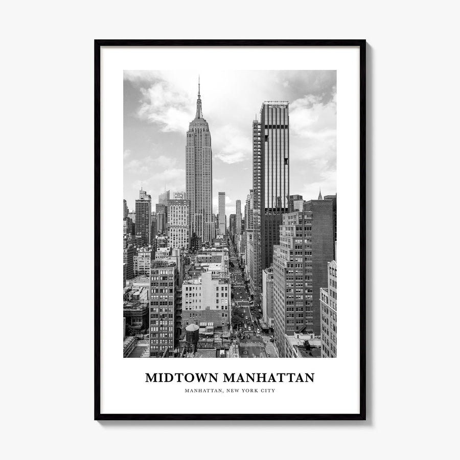 Midtown Manhattan Classic Poster, framed poster mockup