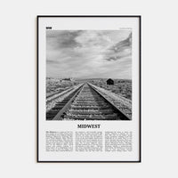 Midwest Poster None / 8x12 in Nbourhood Travel B&W Poster