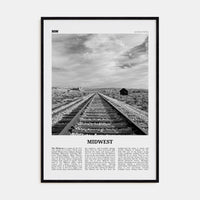 Midwest Poster Black Wood / 8x12 in Nbourhood Travel B&W Poster