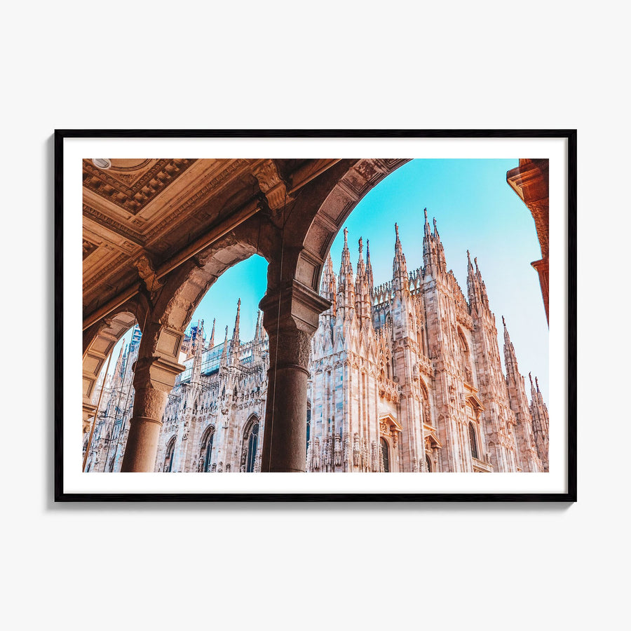 Milan Photo Poster, framed poster mockup, white border