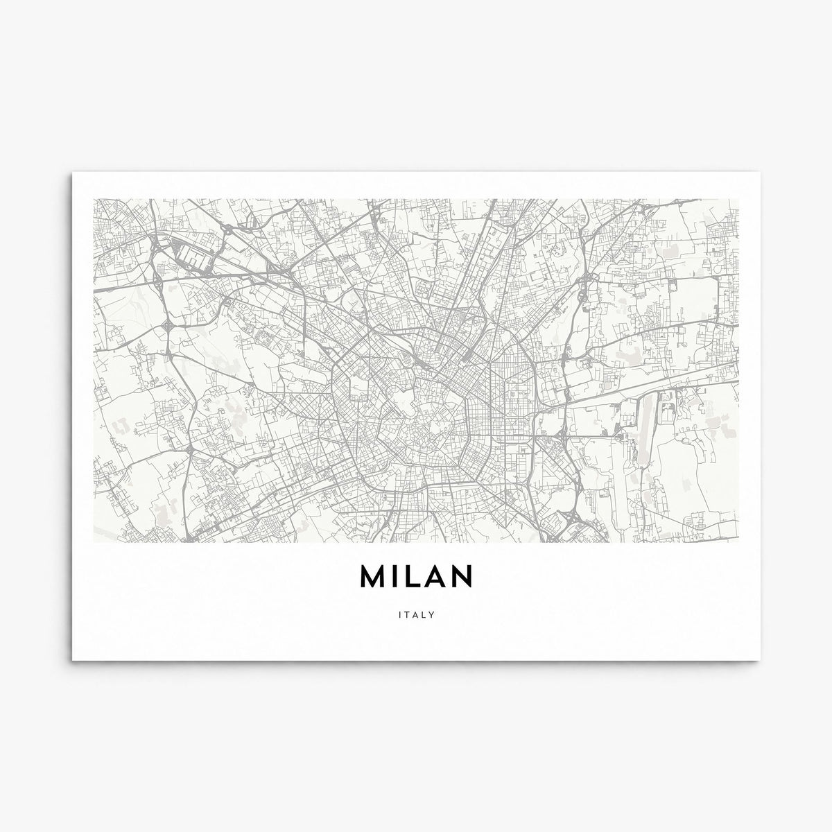 Milan Map Poster, print only (unframed)
