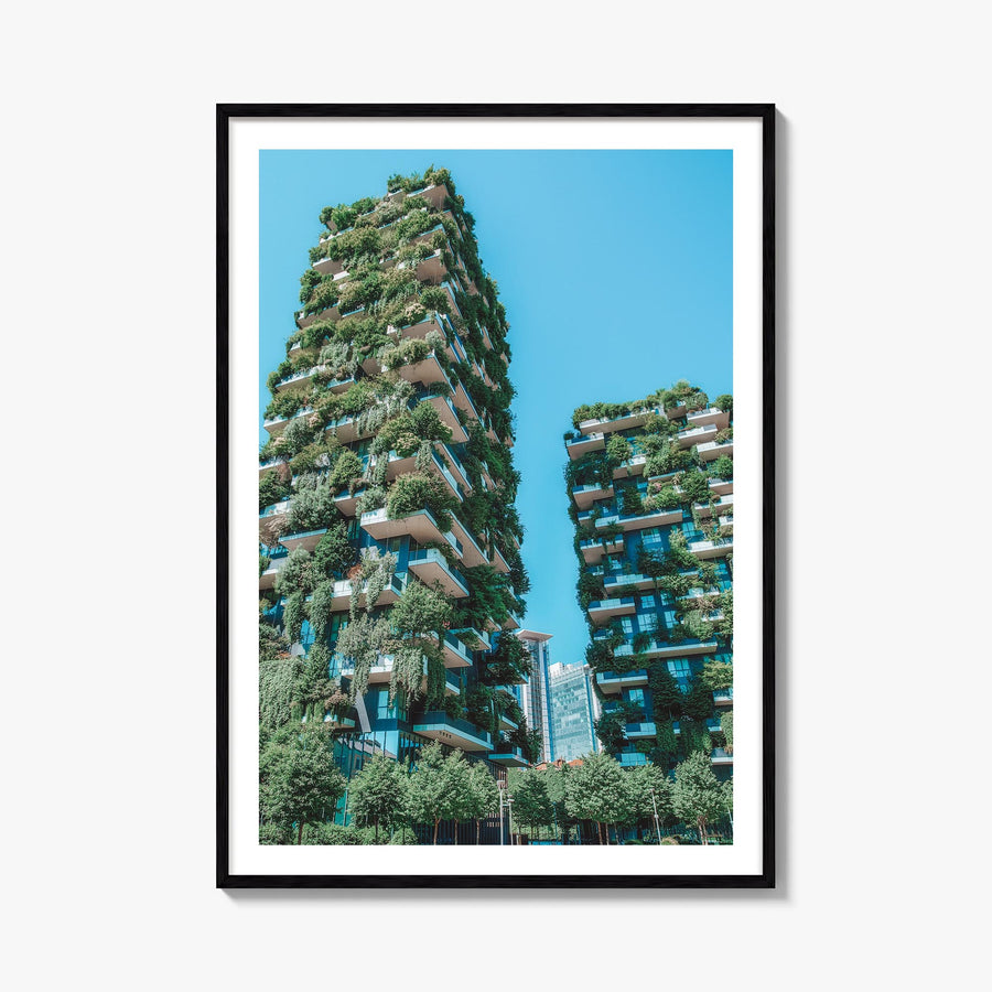 Milan no. 2 colorful photo poster of Italy – vertical wall art, unframed print shown in interior mockup