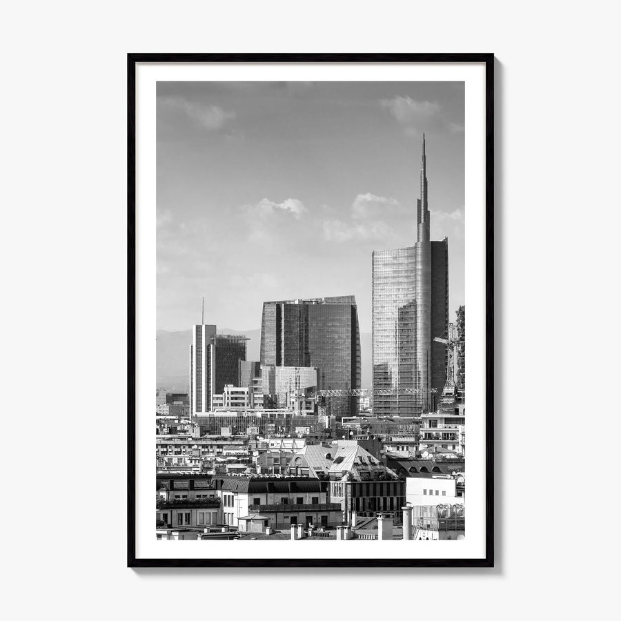 Milan Photo Poster, framed poster mockup, white border