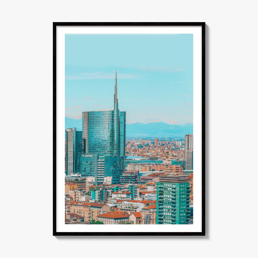 Milan Photo No 1 Poster, framed poster mockup, white border