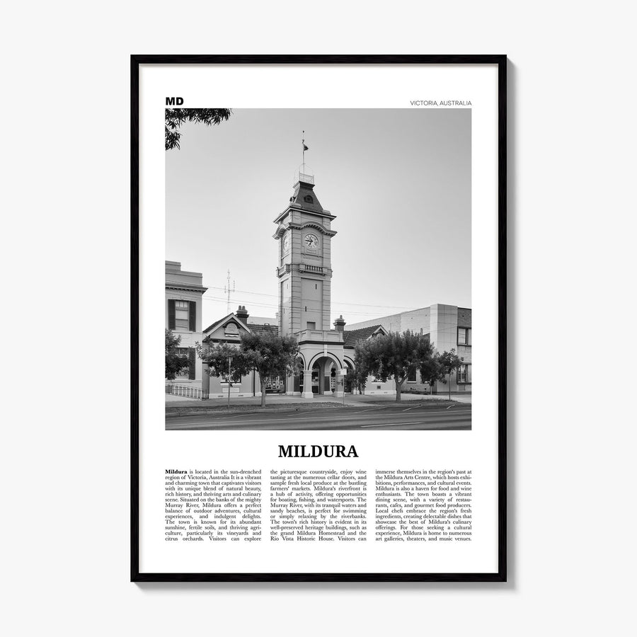 Mildura Newspaper Poster, framed poster mockup