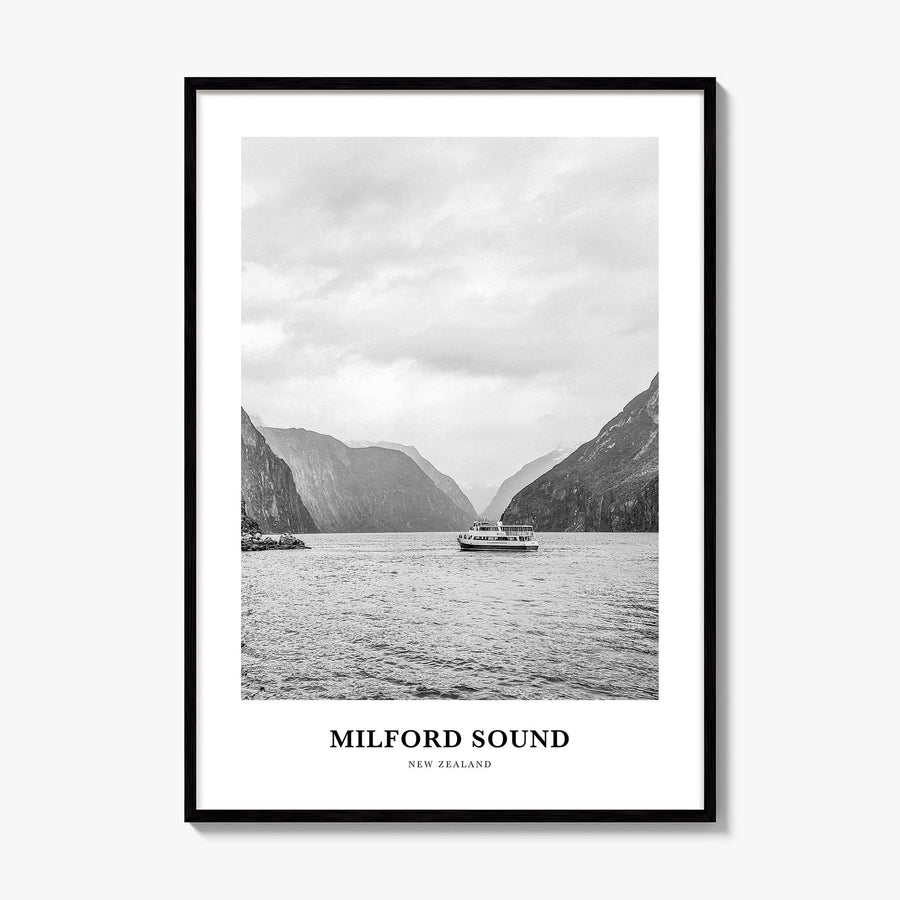 Milford Sound Classic Poster, framed poster mockup
