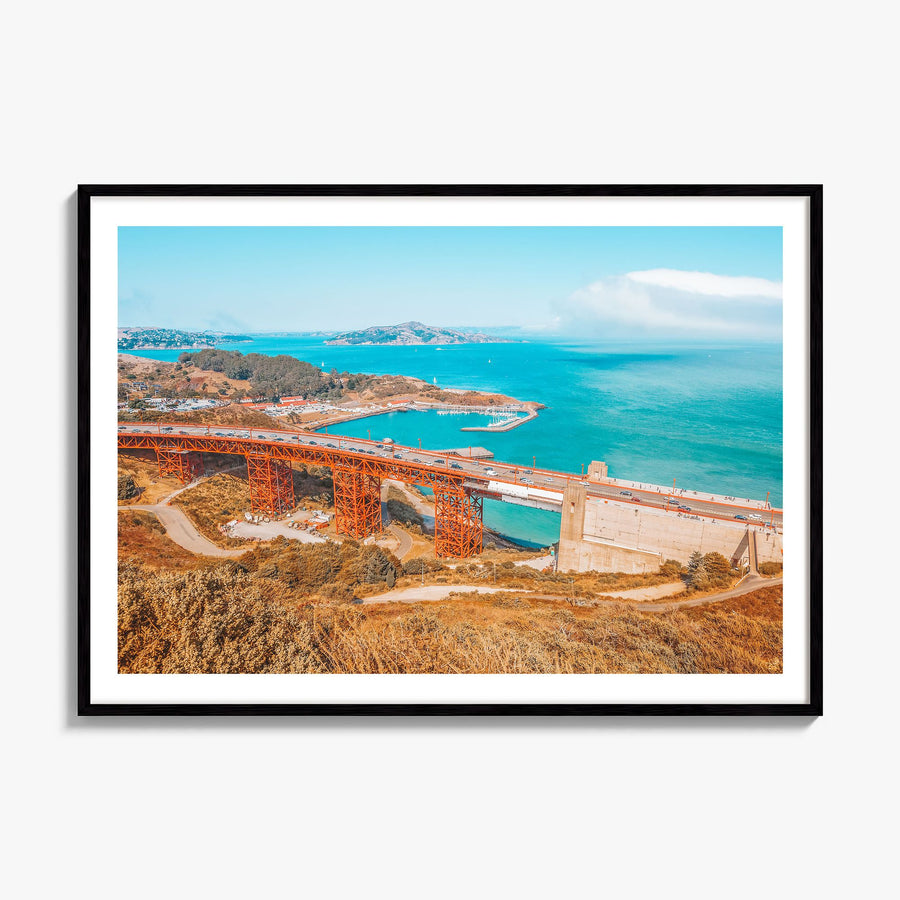 Mill Valley Photo Poster, framed poster mockup, white border