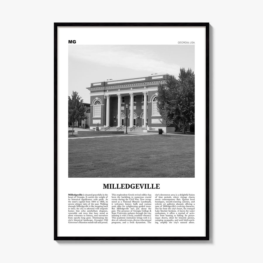 Milledgeville Newspaper Poster, framed poster mockup