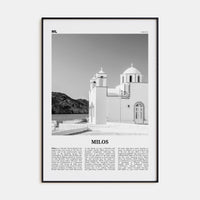 Milos Poster None / 8x12 in Nbourhood Travel B&W Poster